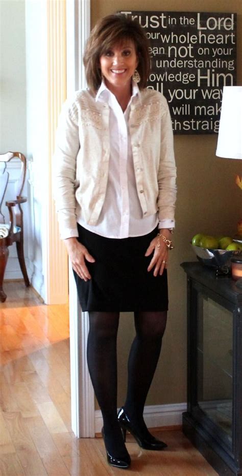 White Blouse Black Pencil Skirt 3 Outfits Pencil Skirt Outfits