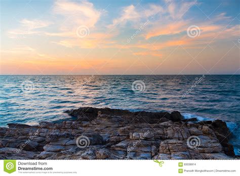 Beautiful Sky Over Seacoast Stock Photo Image Of Natural Reflection