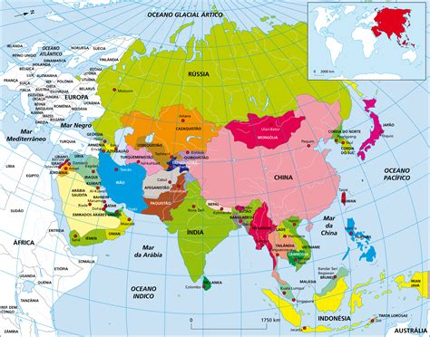 Mapa Del Continente De Asia Con Diferentes Colores Vector Premium Images