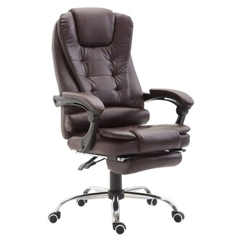 Shop Homcom High Back Reclining Pu Leather Executive Home Office Chair