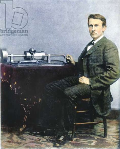 THOMAS EDISON 1847 1931 American Inventor Photographed With His