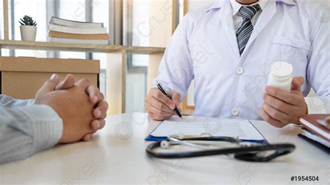 Doctor Giving Medical Consultation Diagnosticmedical Physician Working