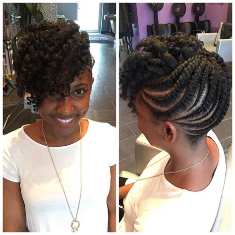 Twisted Updo Flat Twist Hairstyles Natural Hair Updo Hair Twist Styles