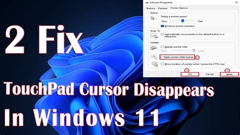 Touchpad Cursor Disappears In Windows 11 2 Fix How To YouTube