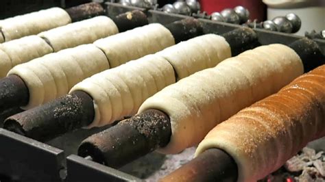 Street Food Of Prague Czech Republic The Trdelník Sweet Pastry From