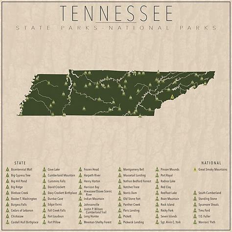29 Map Of Tennessee State Parks