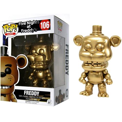 Five Nights At Freddys Funko Pop Games Custom Gold Freddy Vinyl