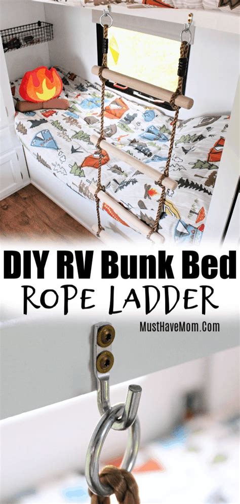 Maybe you would like to learn more about one of these? RV bunkhouse remodel with bunk bed ideas and bunk ladder diy via @musthavemom | Diy bunk bed, Rv ...