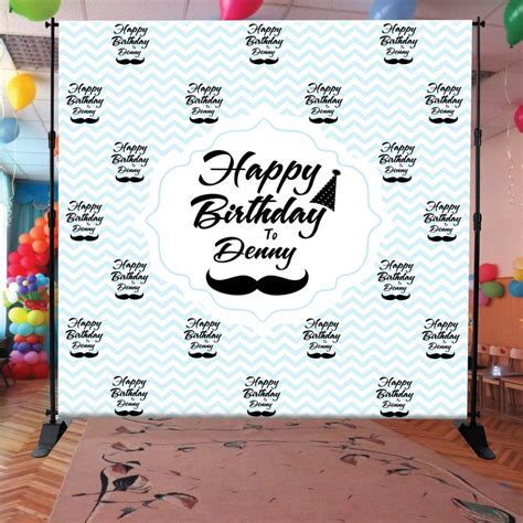 Mens Birthday Step And Repeat Backdrop Banner 8x8 With Etsy