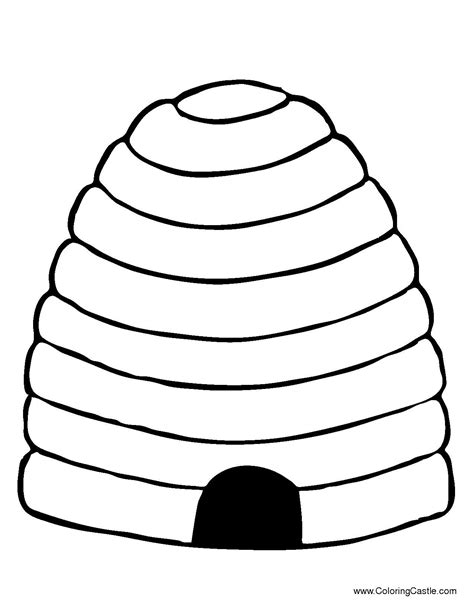 Free Printable Beehive Coloring Pages