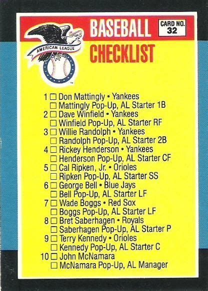 For some reason, i feel like i shouldn't like 1988 donruss baseball cards… their design wasn't the greatest. Donruss / American League All-Stars (1988) / Checklist ...
