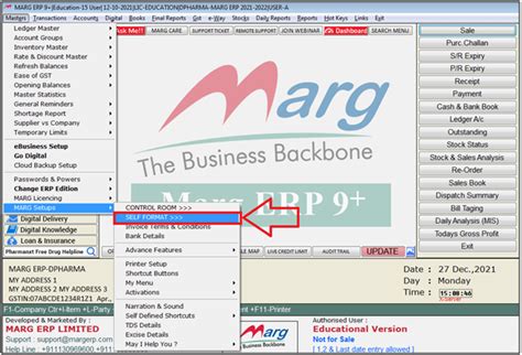 How To Print Item In Item Part Of Bill Format In Marg Software