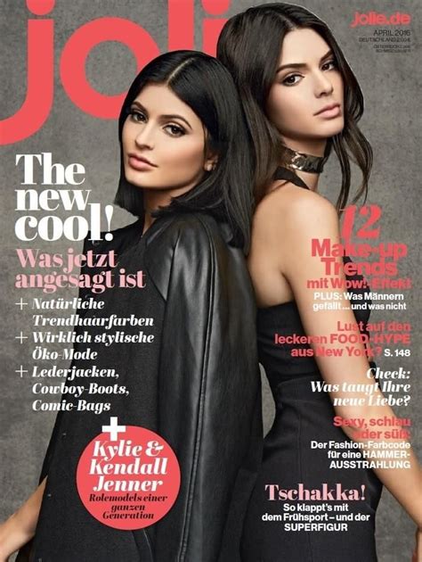 kendall jenner and kylie jenner pose for jolie magazine april 2016 cover fashion editorials