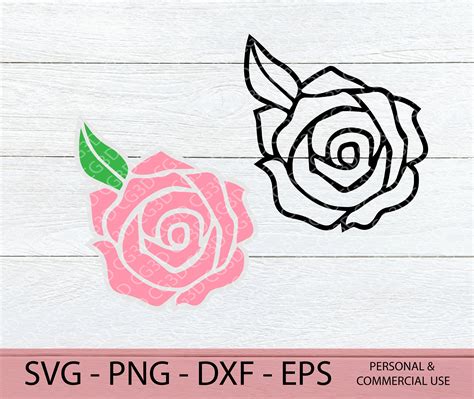 Rose SVG Flower SVG Floral Decal SVG Spring Flower Svg | Etsy