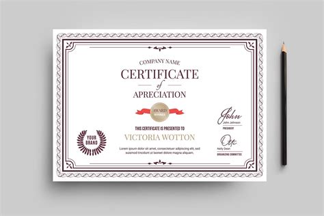 Certificate Template For Photoshop And Illustrator Psd Ai Vector