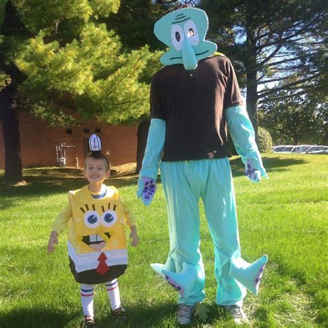 Homemade Spongebob And Squidward Costumes Costume Yeti