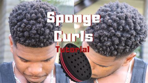 Sponge Curls On Drop Fade Cut Men Short Medium Natural Hair