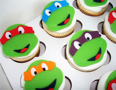 Make A Ninja Turtle Cupcakes