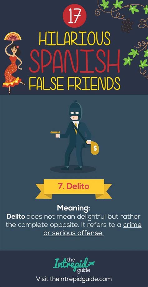 False Friends In Spanish False Cognates Delito Best Language Learning