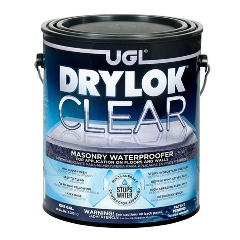 Drylok 1 Gal Clear Masonry Waterproofer 20913 The Home Depot