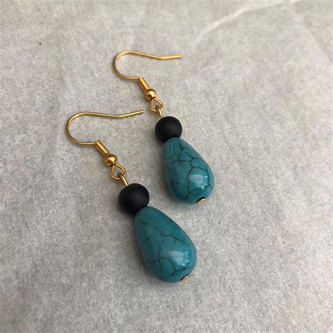 Turquoise Dangle Drop Earrings