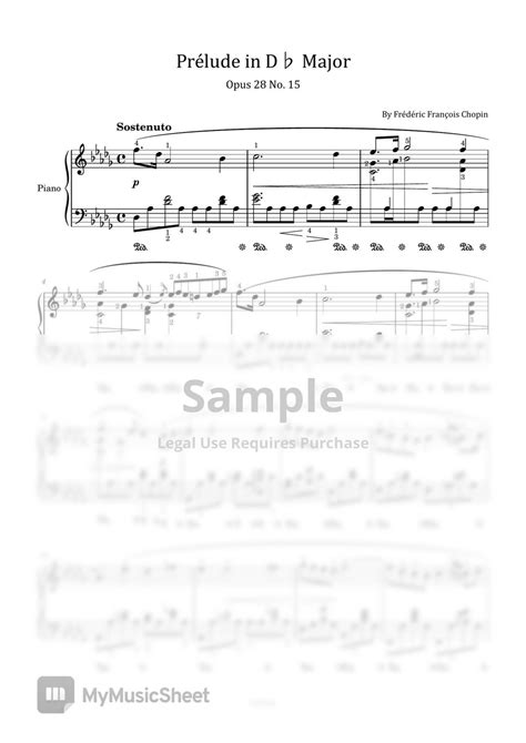 Frédéric François Chopin Prélude In D♭ Major Op28 No 15 Original