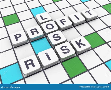 Crossword Series Loss Profit Risk Stock Illustration Illustration Of