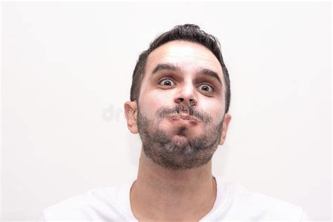 Funny Young Man Inflate His Cheeks Stock Photos Free And Royalty Free