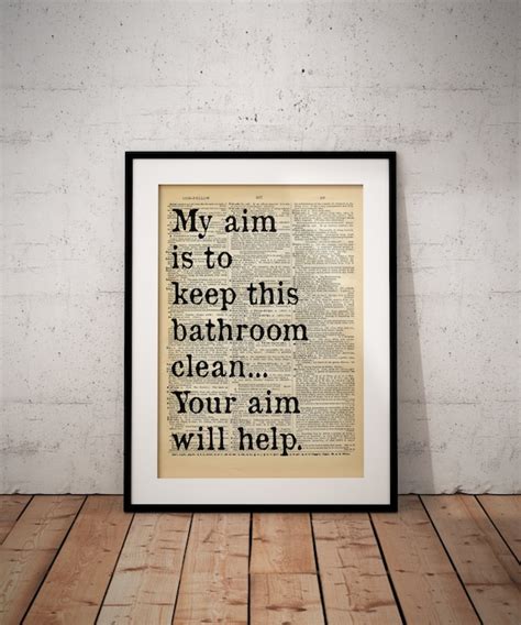 Keep The Bathroom Clean Funny Bathroom Quote Toilet Quotes Etsy Uk