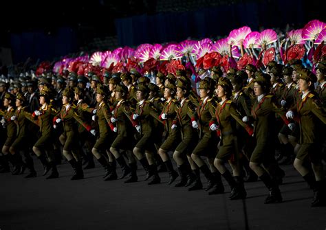 North Korean Women Dressed As Soldiers During The Arirang Flickr