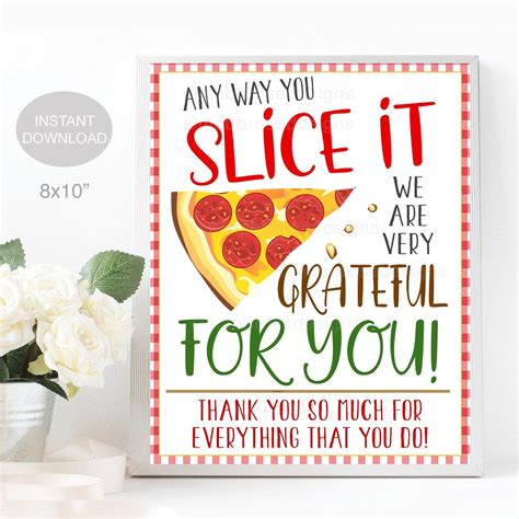 Pizza Appreciation Sign Staff Nurse Employee Teacher Appreciation Week