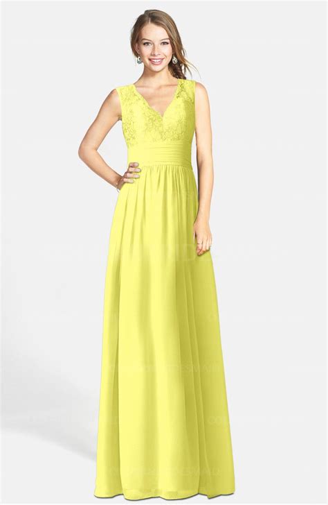 Colsbm Ciara Pale Yellow Bridesmaid Dresses Colorsbridesmaid