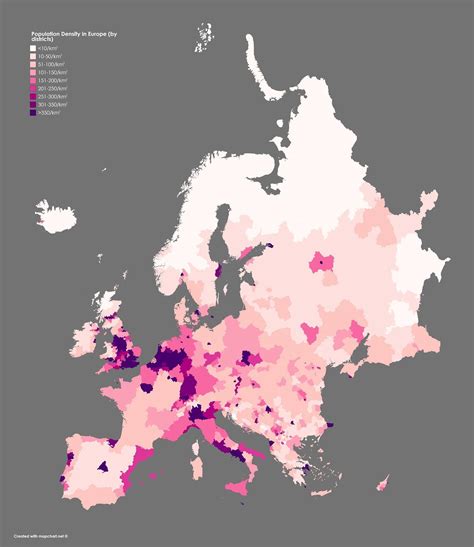 Population Density In Europe Reurope
