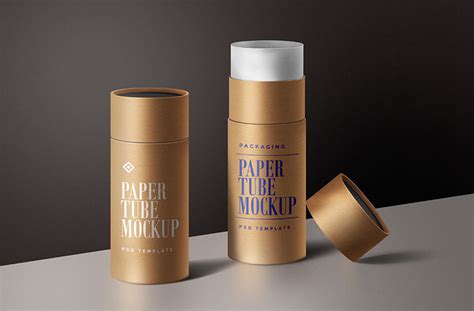 paper tube packaging mockup psd mockup planet