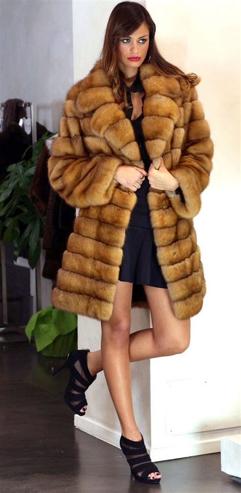 Golden Sable Fur Coat Fur Coats Women Fur Coat Sable Fur Coat