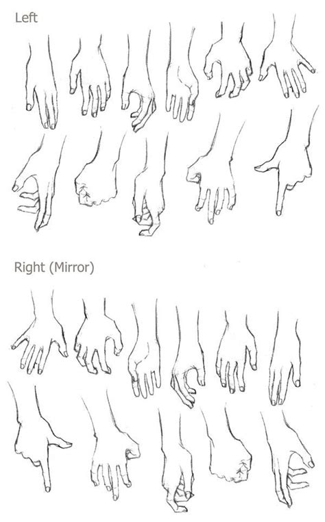 Left And Right Hands Drawings Drawing People Drawing Tutorial