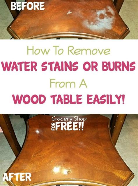 How To Remove Water Stains Or Burns From A Wood Table Easily