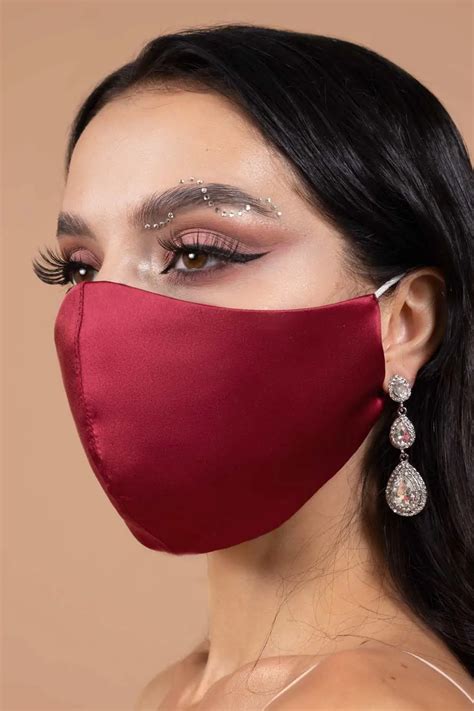 Black Silk Face Mask Satin Masks For Wedding Uk Washable And Reusable