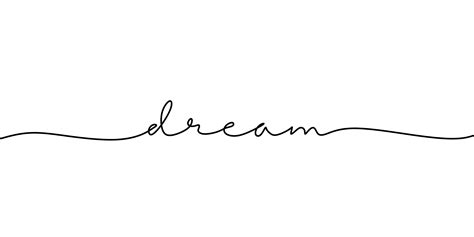 Dream Text Continuous One Line Drawing 1518231 Vector Art At Vecteezy