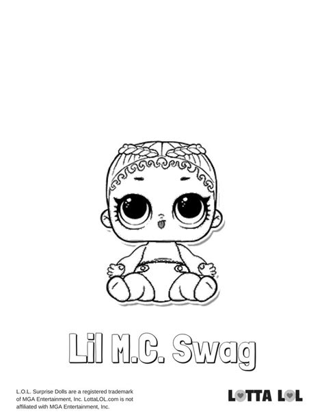 Mc Swag Lol Doll Coloring Page Jackoigentry