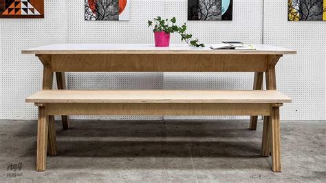 Synk Plywood Dining Table And Bench