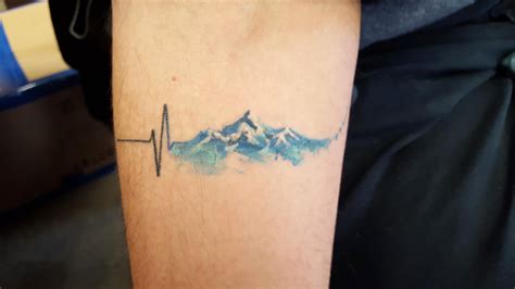 Watercolour Mountains Tattoo Done By Patrick Paul Oneil At Chronic
