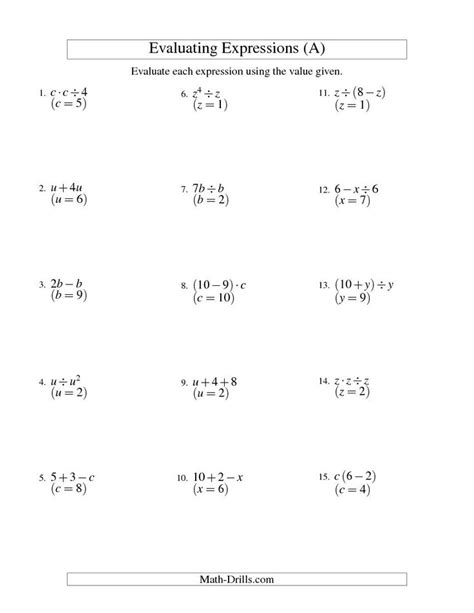 This exercise discusses the removal of brackets. 6th grade math homework solving expressions ...