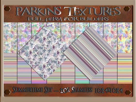 second life marketplace parkins textures summertime set 20x full perm seamless 1024x1024