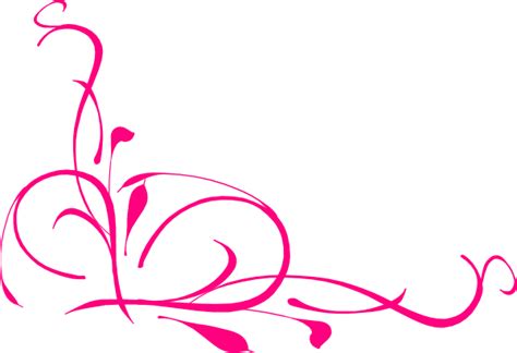 Pink Vine Swirl 2 Clip Art At Vector Clip Art Online