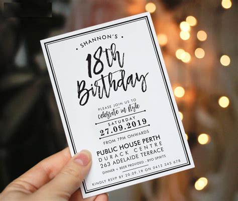 18th Birthday Invitations