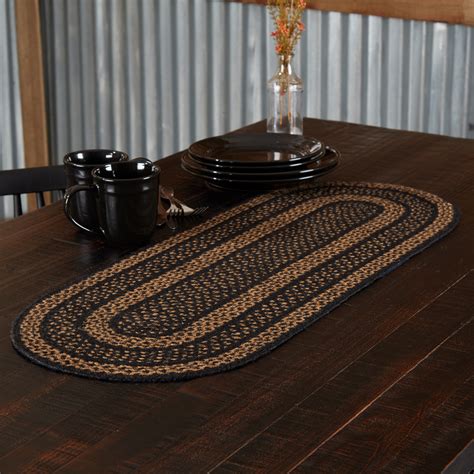 Black And Tan Braided 36 Inch Table Runner The Weed Patch