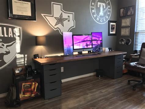 New Home Office Setup W Sag Proof Ikea Karlby And Imac Pro Mesa Home