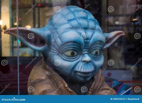 Portrait Of Master Yoda The Famous Character Of Th Star Wars Movie In