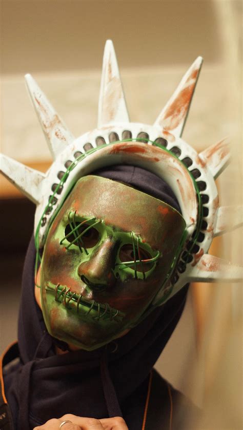 The Purge Liberty Mask Election Year Film Led Mask Purge Etsy